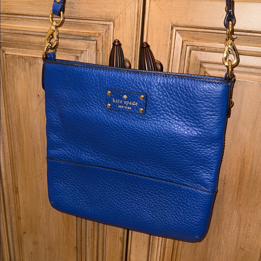 Kate Spade Blue Leather Crossbody Bag